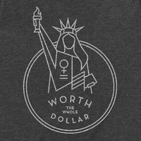 Worth The Whole Dollar by Lauren Tarbox (womens cut- available in black or turquoise)