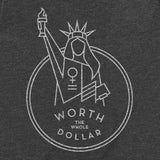 Worth The Whole Dollar by Lauren Tarbox (womens cut- available in black or turquoise)