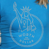 Worth The Whole Dollar by Lauren Tarbox (womens cut- available in black or turquoise)